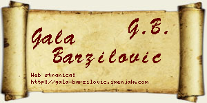 Gala Barzilović vizit kartica